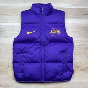 Nike LA Lakers City Edition Puffer Vest - Men's Size Large - FZ0335-504 Purple